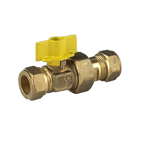 Kogelkraan 15mm knel recht 50805