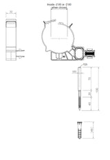 Burgerhout Easysafe muurbeugel PP 80mm wit 400452203