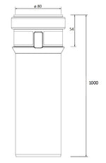 Burgerhout Safe-PP rookgasafvoer pijp 80° 1000mm 400453977