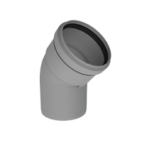 Burgerhout Twinline PP rookgas bocht 100mm 45° 400452144 | CVketel.nl