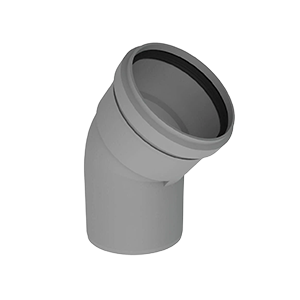 Burgerhout Twinline PP rookgas bocht 100mm 45° 400452144 | CVketel.nl