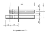 Burgerhout Muurdoorvoer 2-pijps Aluminium 80/80 453881