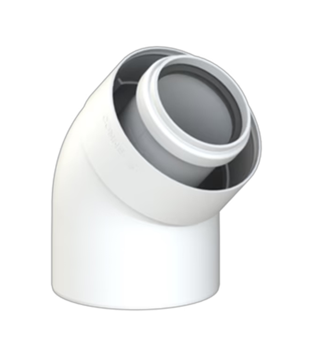 CoxDENS® Concentrische Rookgasbocht 45° 60/100 Connext X3