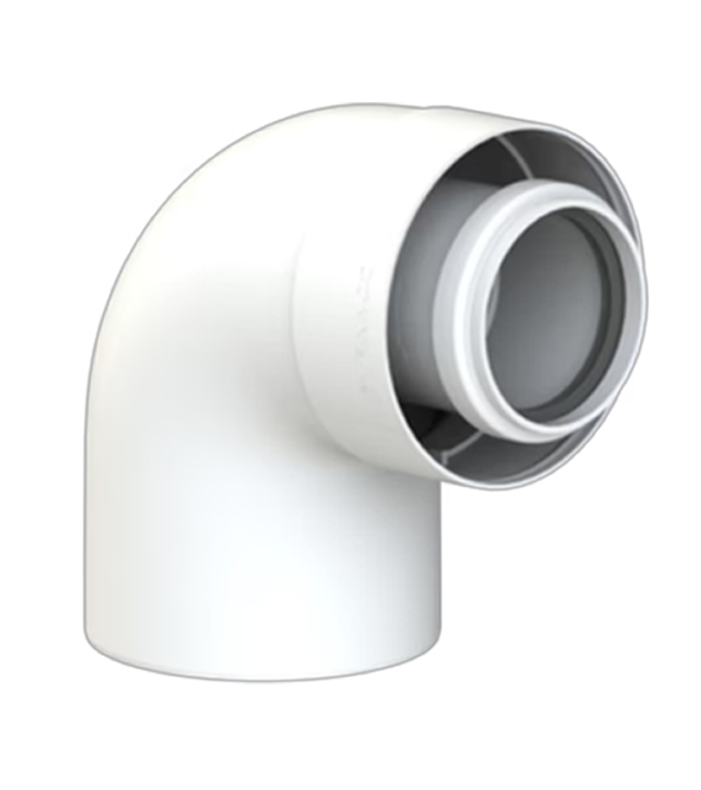 CoxDENS® Concentrische Rookgasbocht 87° 60/100 Connext X3