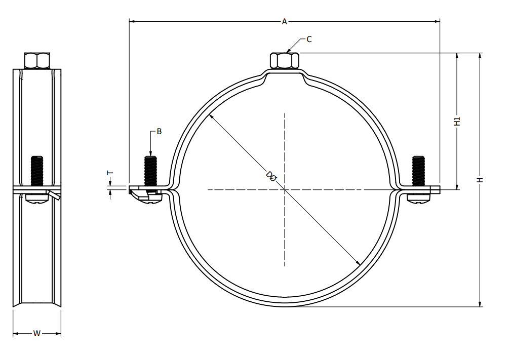 DYKA Universele Rioleringsbeugel 40mm