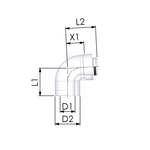 CoxDENS® Concentrische Rookgasbocht 87° 60/100 Connext X3