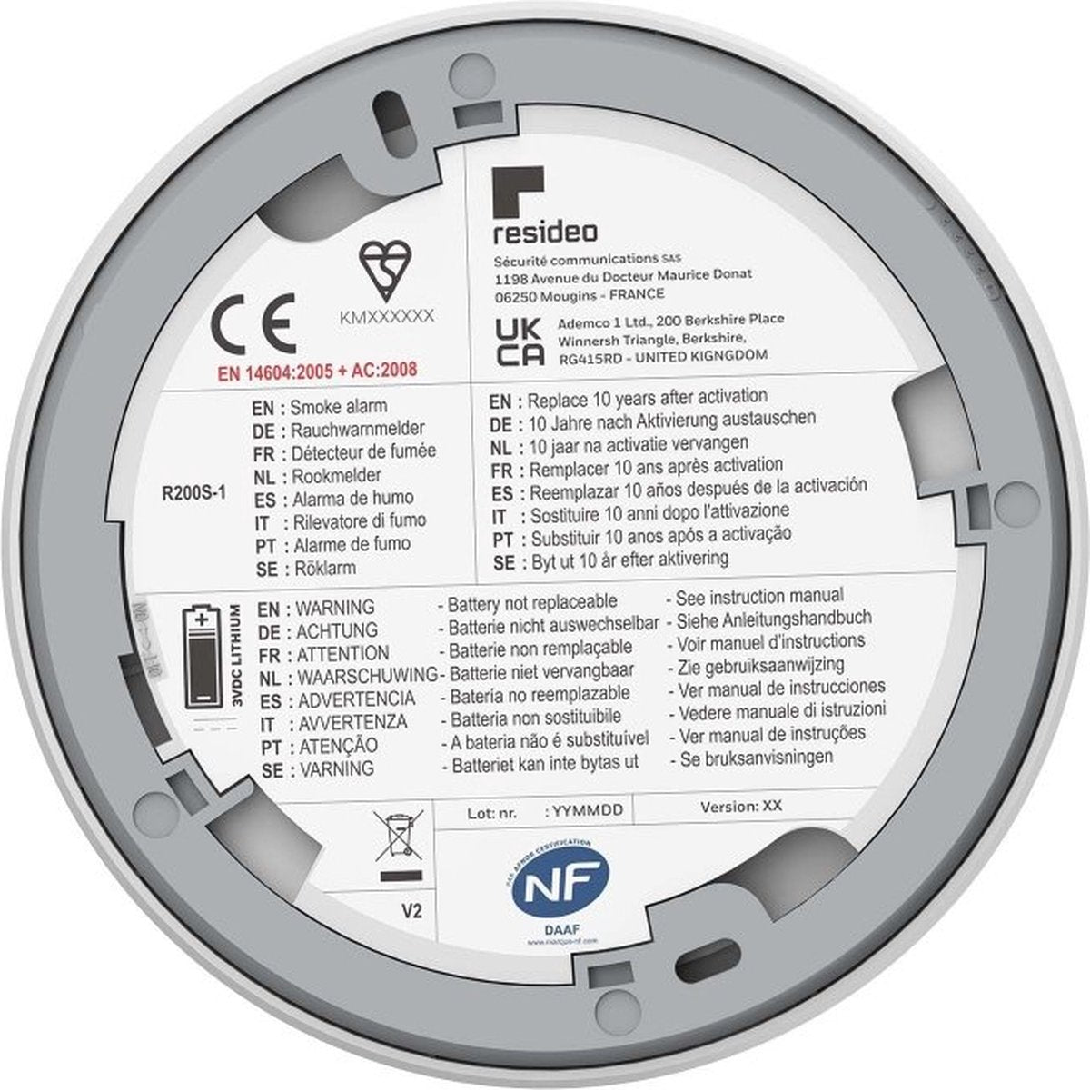 Honeywell Home rook alarm Autonoom R200S-1