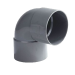 PVC Korte bocht 40mm 2x lijmmof 90° grijs 20022121
